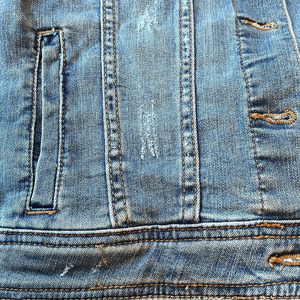 Aeropostale Light weight stretch medium wash Denim Jean Jacket Size Medium - Picture 13 of 15